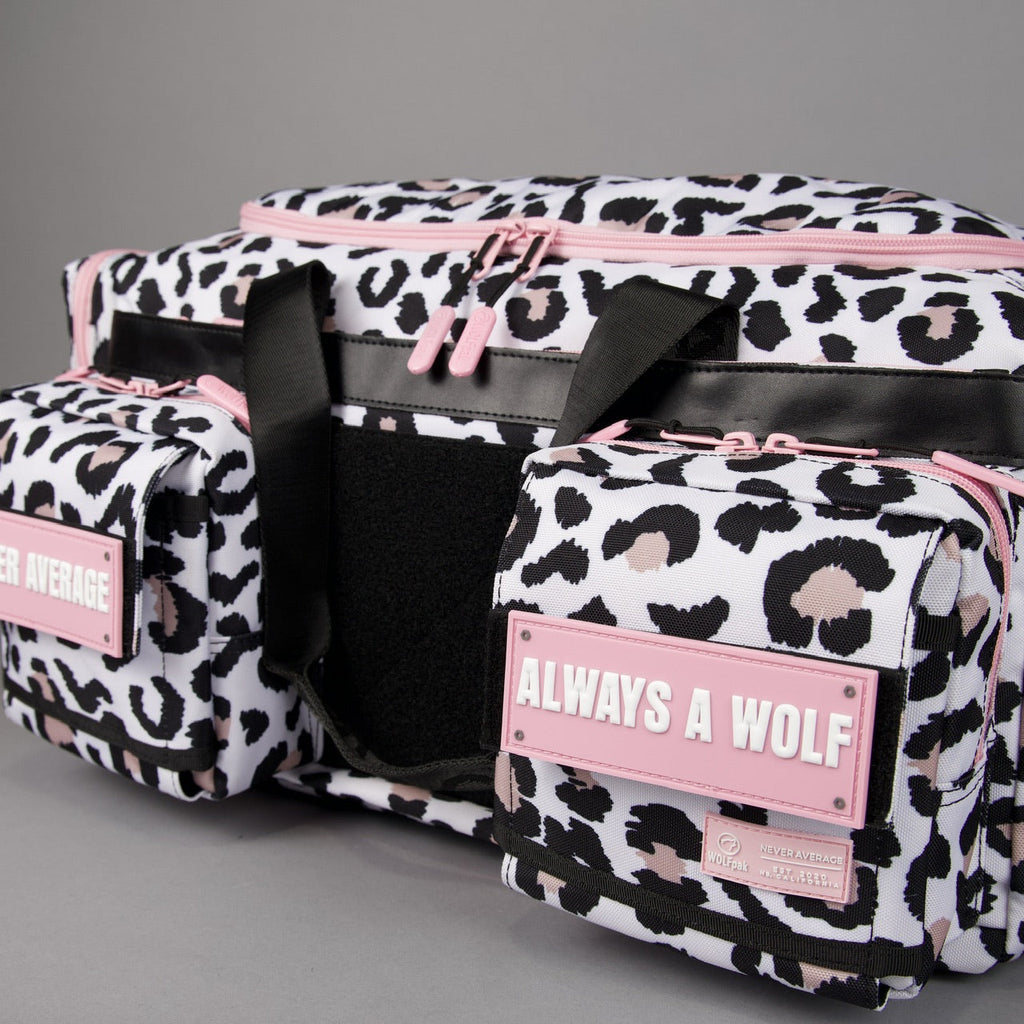 40L Ultimate Duffle Bag Leopard Pink Zip (SALE)