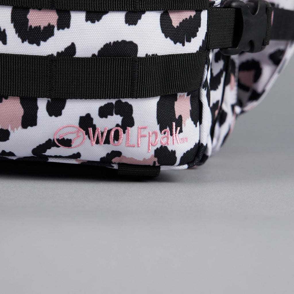 45L Backpack Leopard Pink Zip