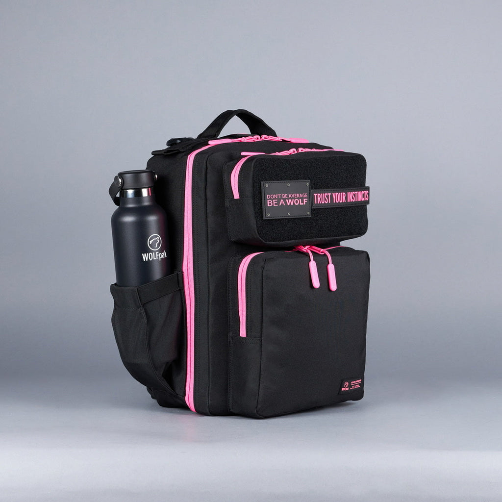 15L Backpack Black Neon Pink