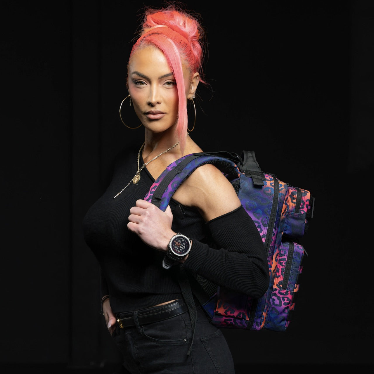 15L Backpack Neon Leopard