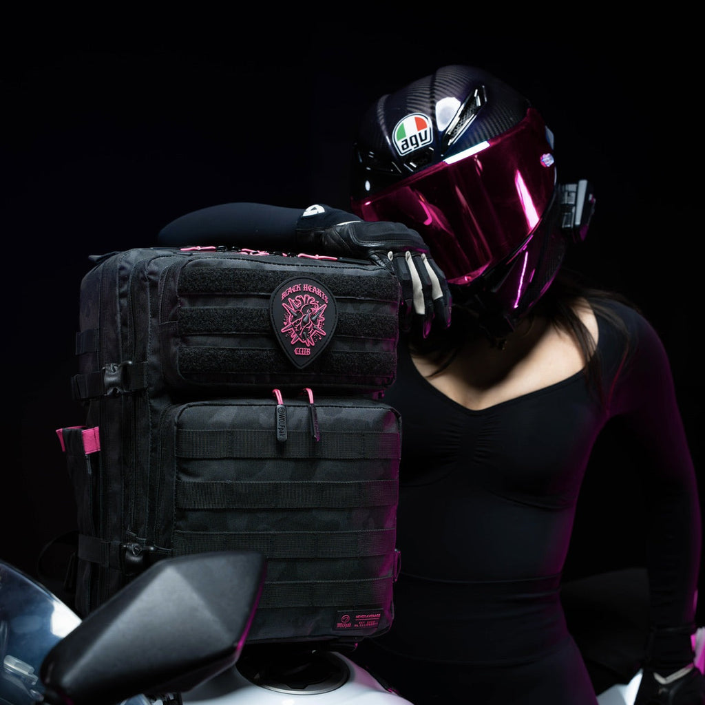 35L Backpack Black Hearts