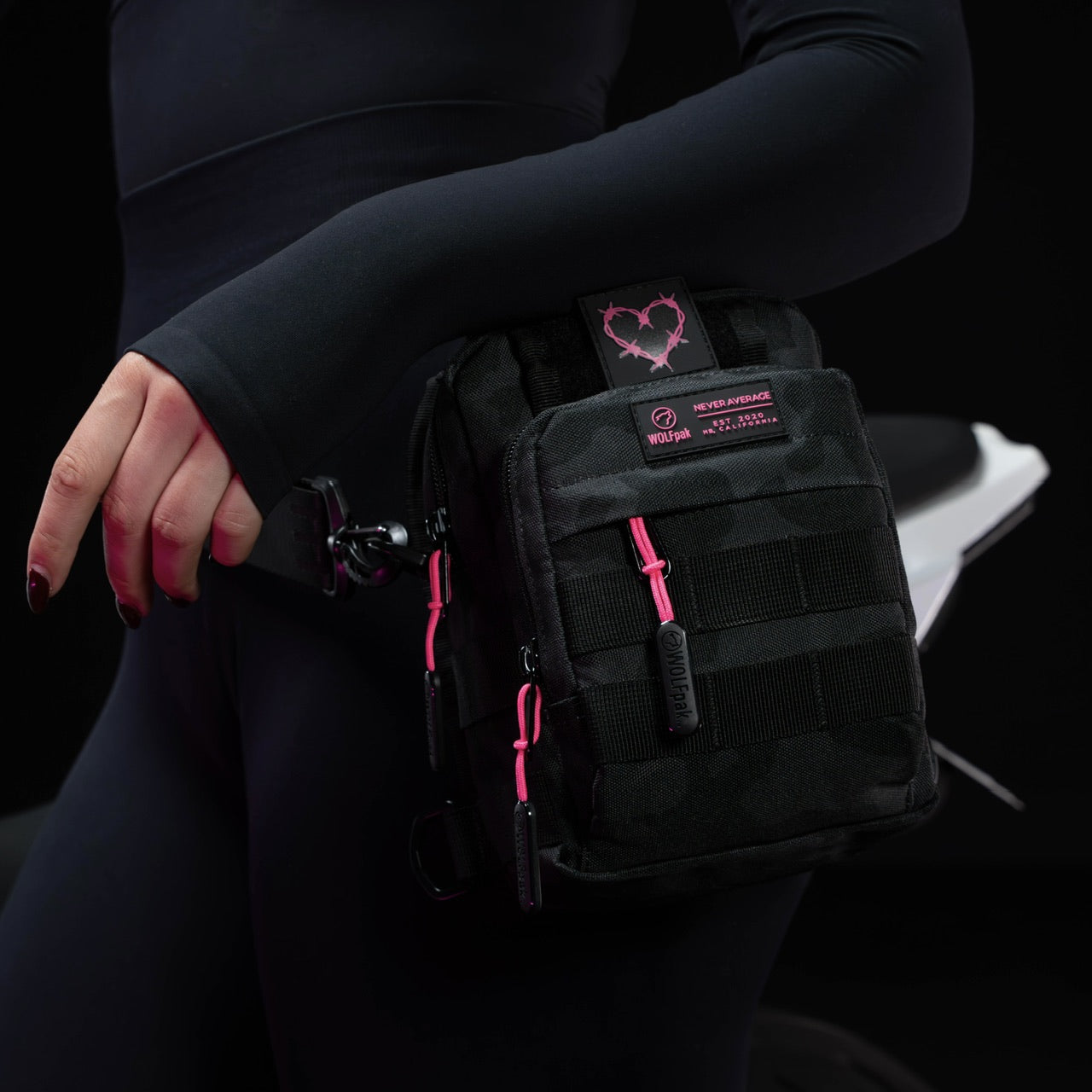 4L Mini Tactical Sling Bag Black Hearts