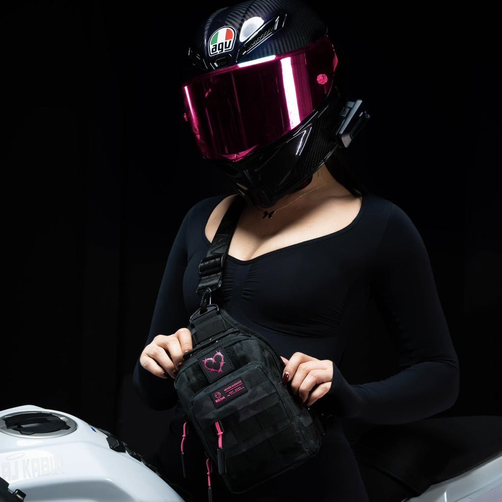 4L Mini Tactical Sling Bag Black Hearts