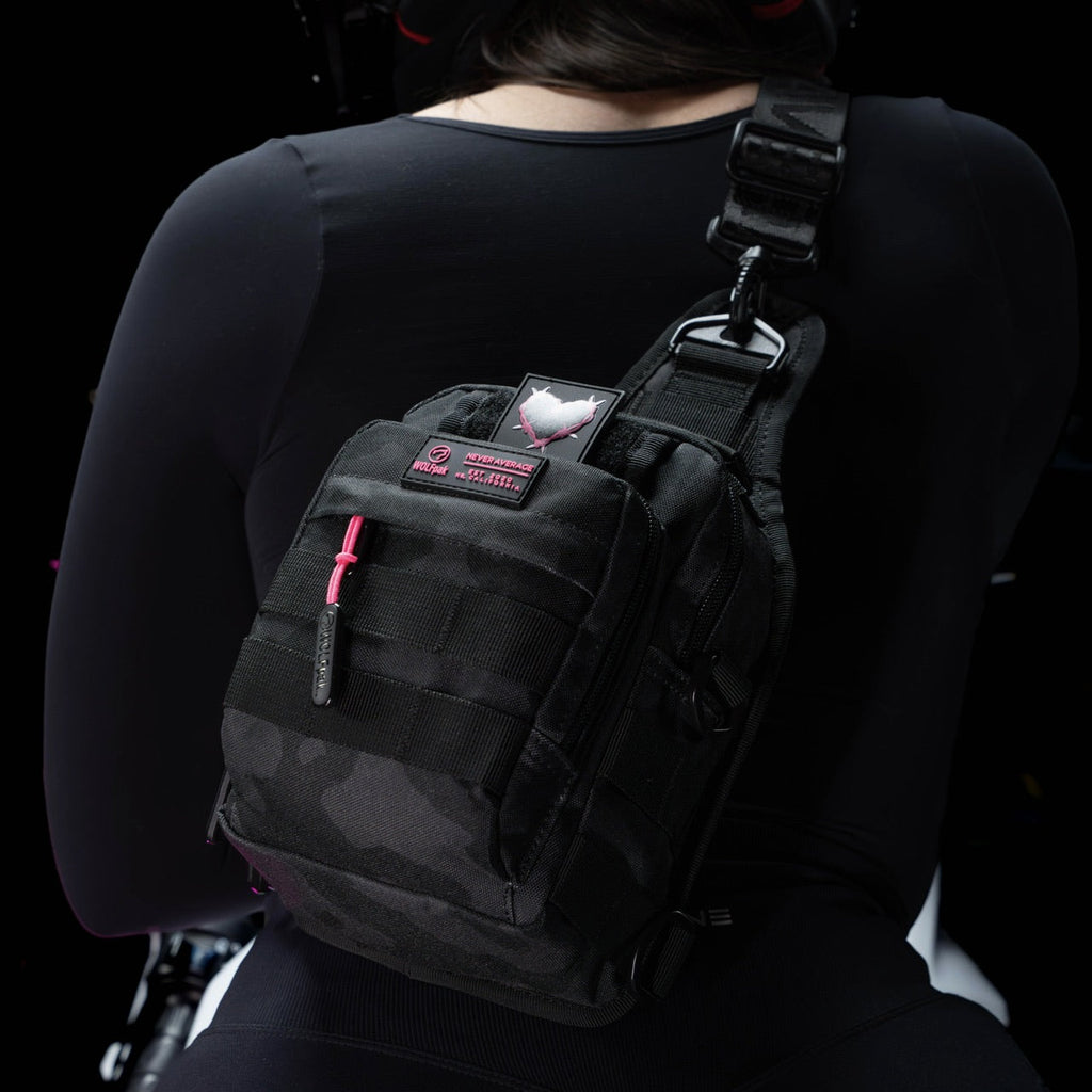 4L Mini Tactical Sling Bag Black Hearts