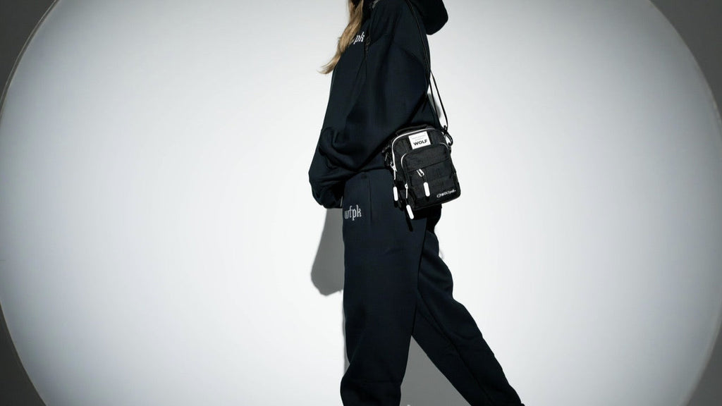 4L Mini Tactical Sling Bag Alpha Black White Accent