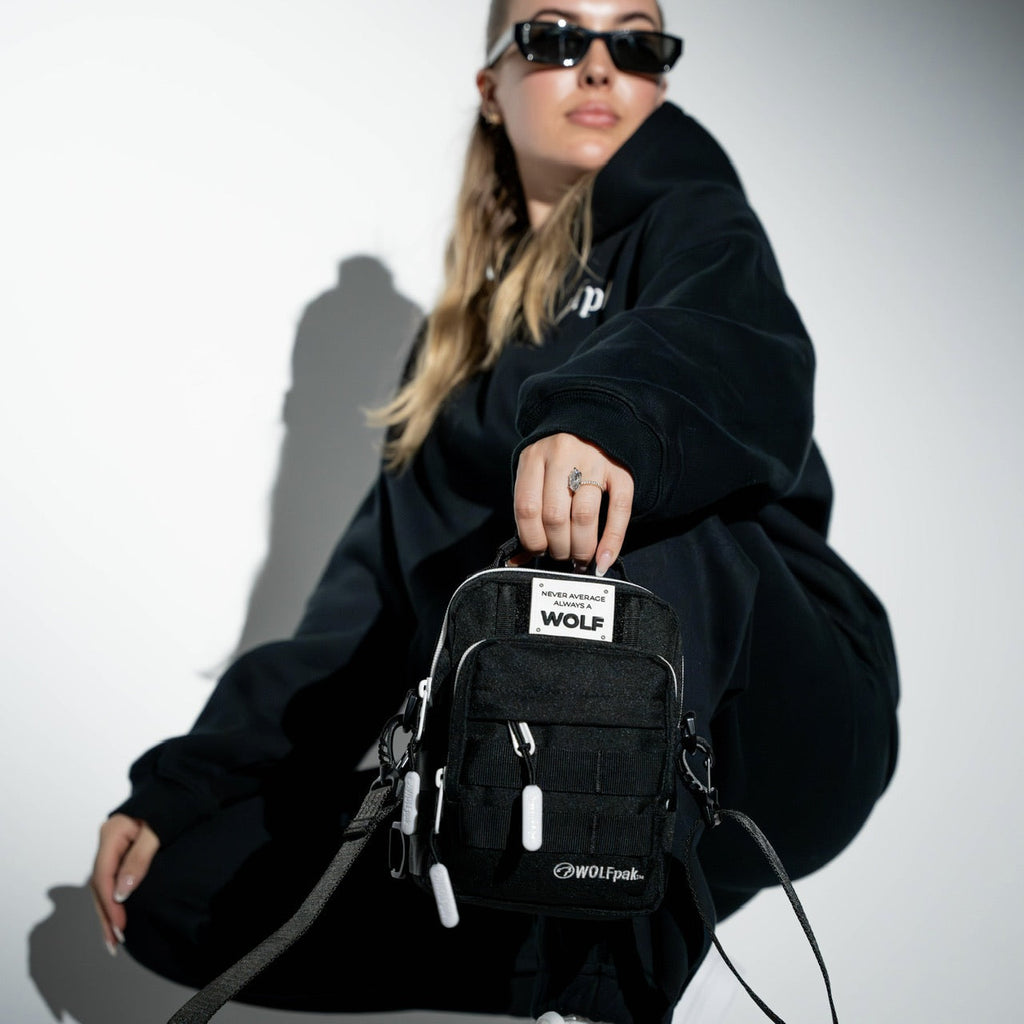 4L Mini Tactical Sling Bag Alpha Black White Accent