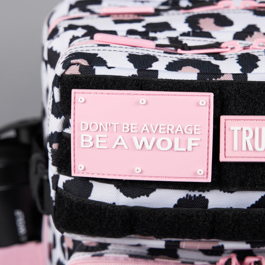 45L Backpack Leopard Pink Zip