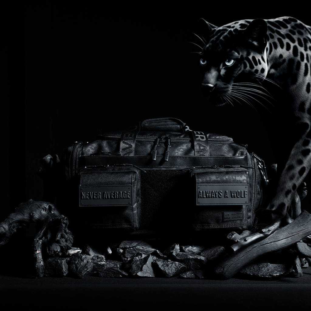 30L Perfect Duffle Bag Black Leopard