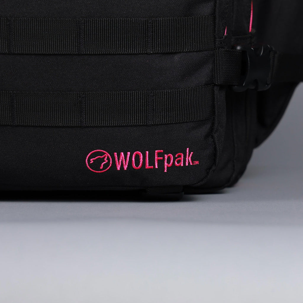 45L Backpack Black Neon Pink