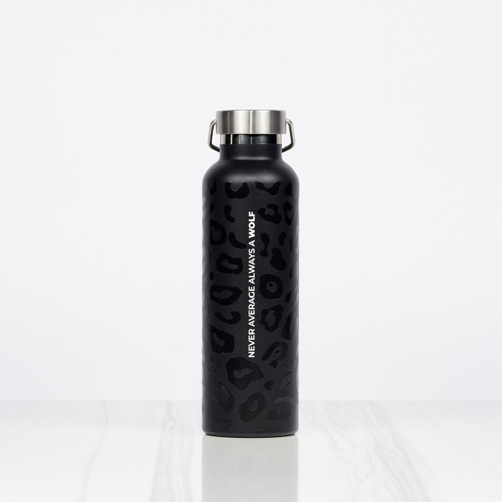 25oz Flask Black Leopard
