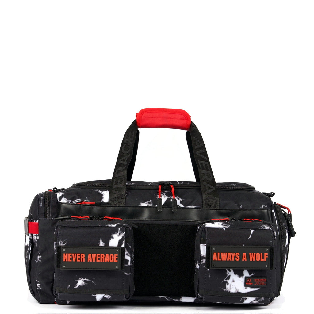40L Ultimate Duffle Bag Black Lightning Immortal Red