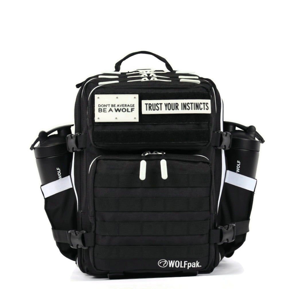 25L Backpack Alpha Black with White Accents