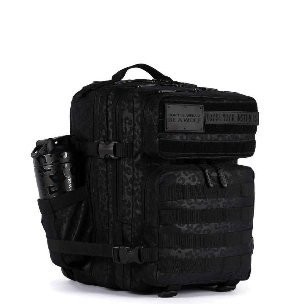 25L Backpack Black Leopard