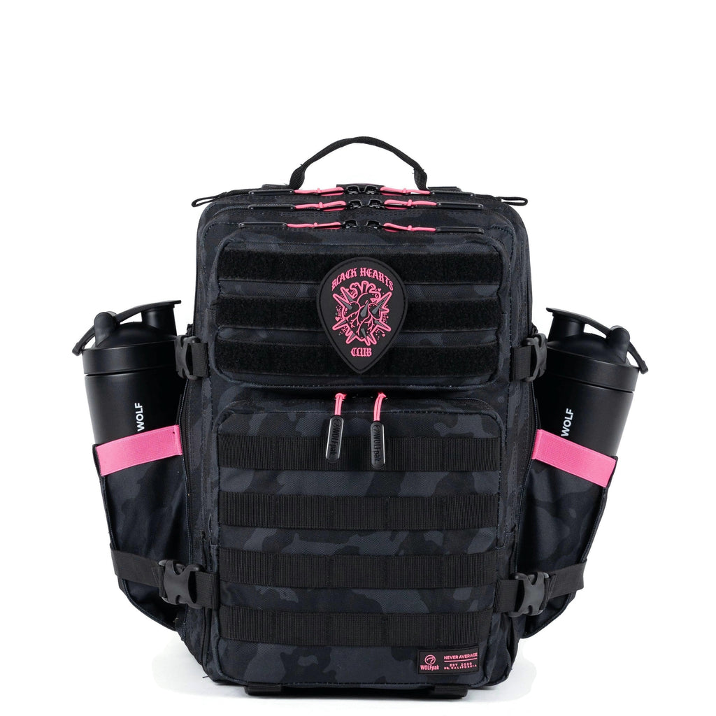 25L Backpack Black Hearts