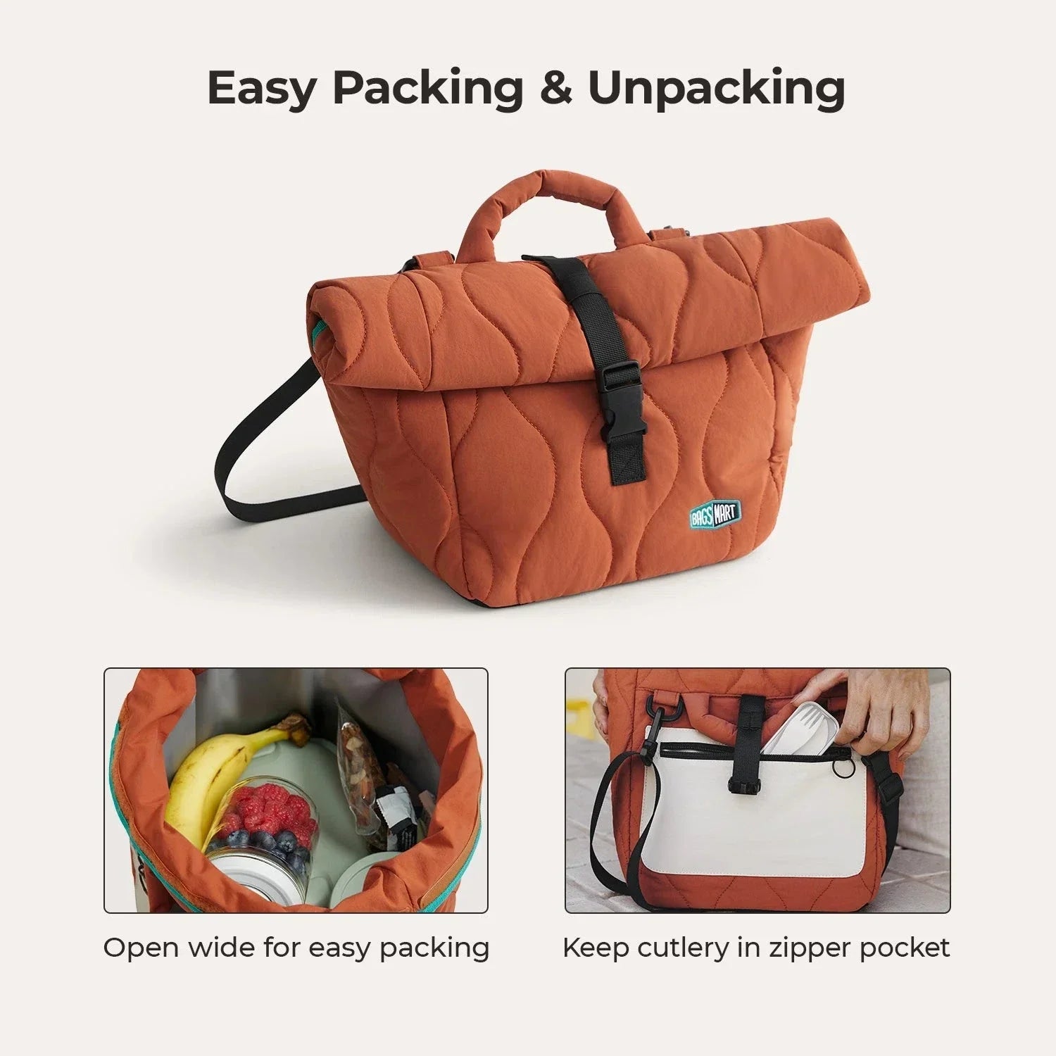 (FREE GIFT) Paz Roll Top Lunch Bag