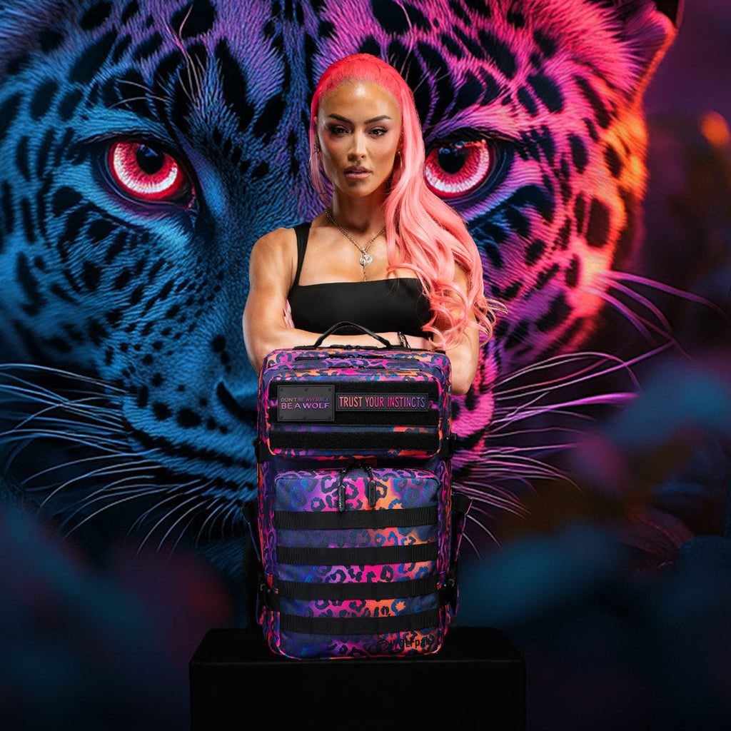 45L Backpack Neon Leopard