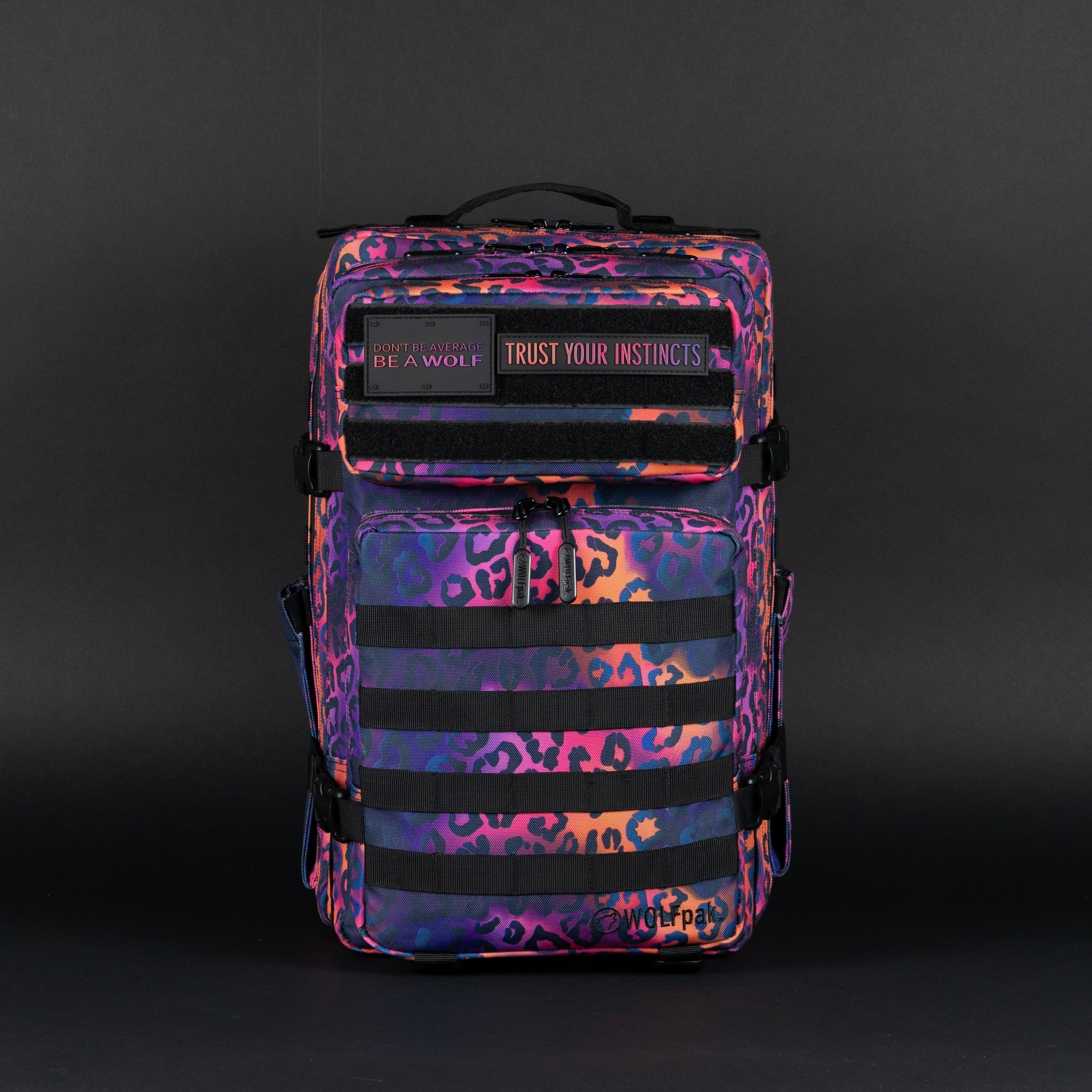 45L Backpack Neon Leopard
