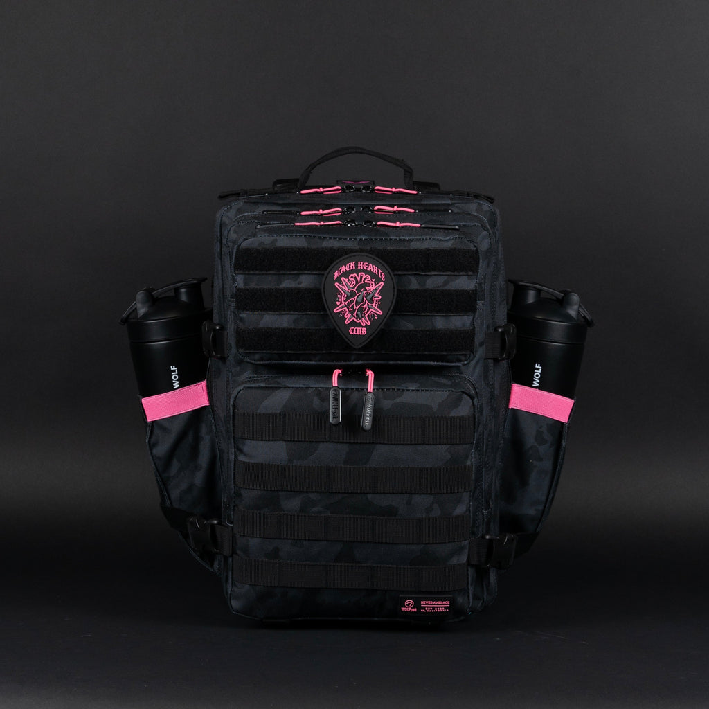 35L Backpack Black Hearts