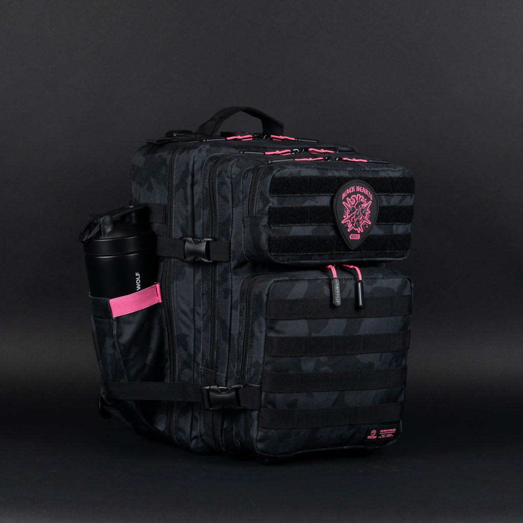 35L Backpack Black Hearts