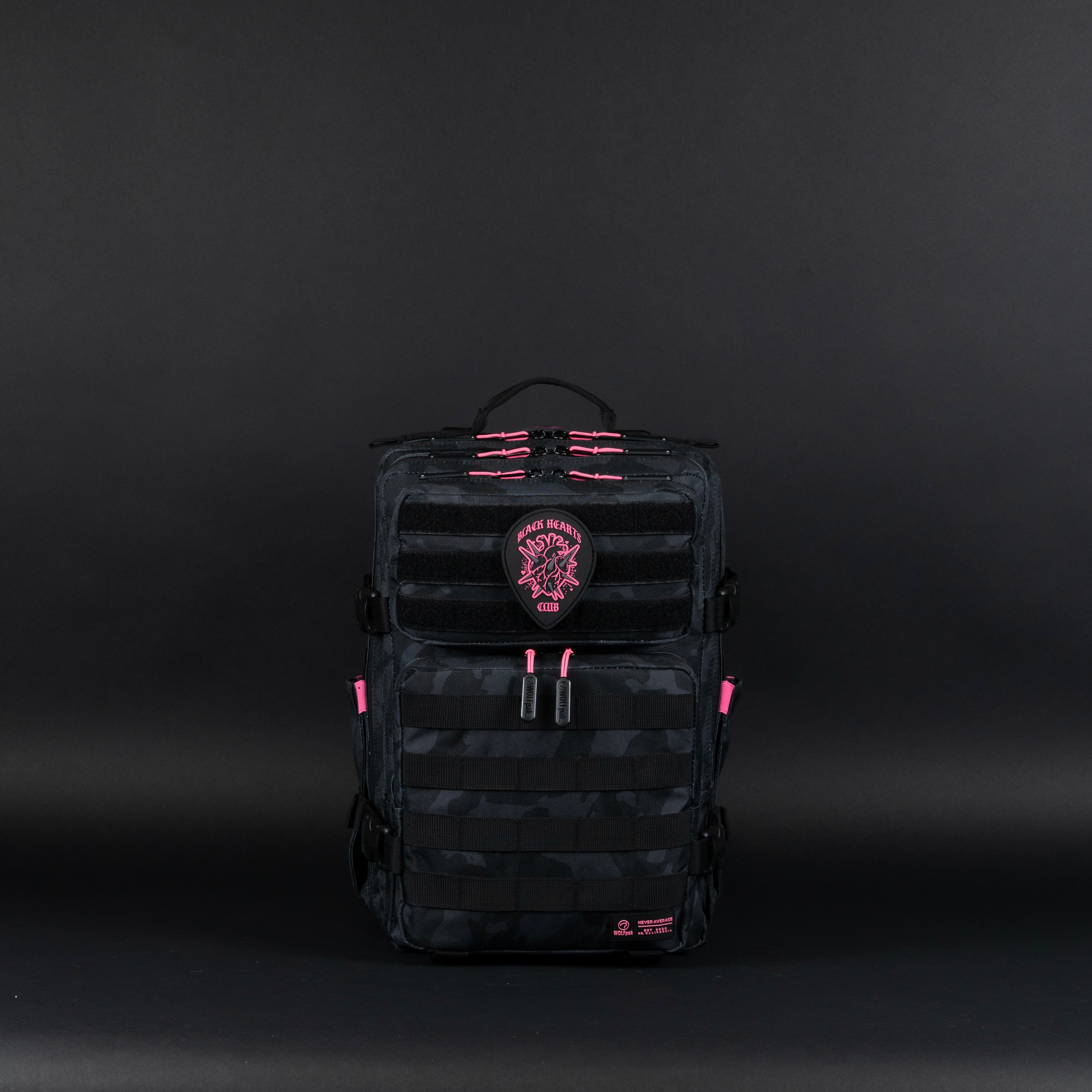 25L Backpack Black Hearts