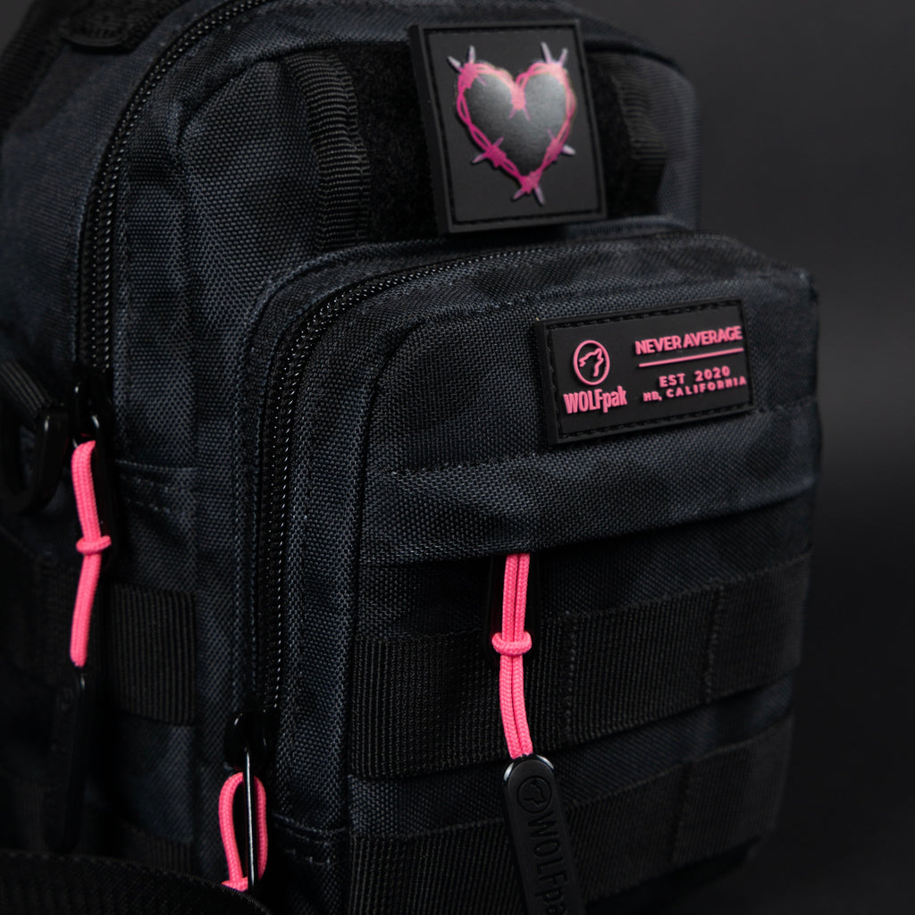 4L Mini Tactical Sling Bag Black Hearts