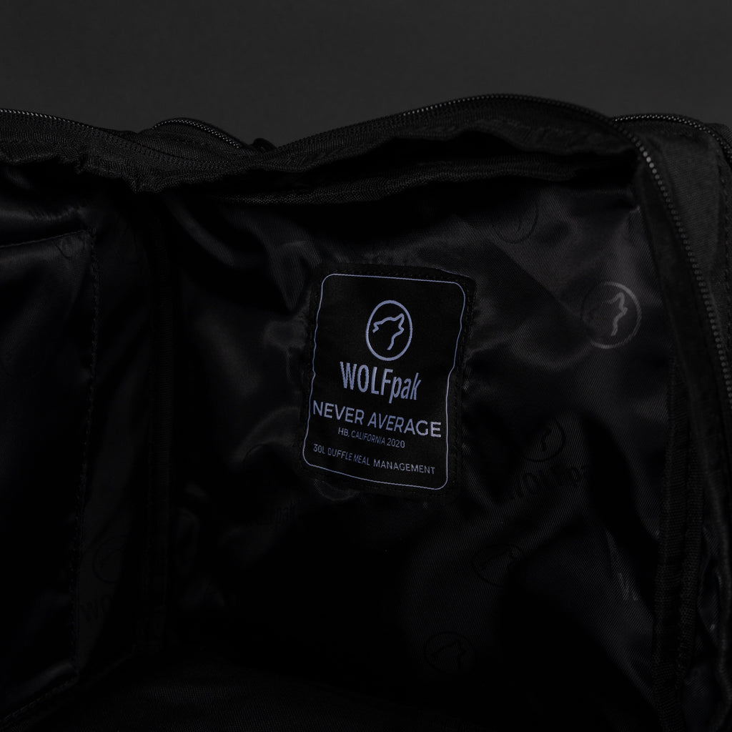 30L Perfect Meal Management Duffle Bag Alpha Black
