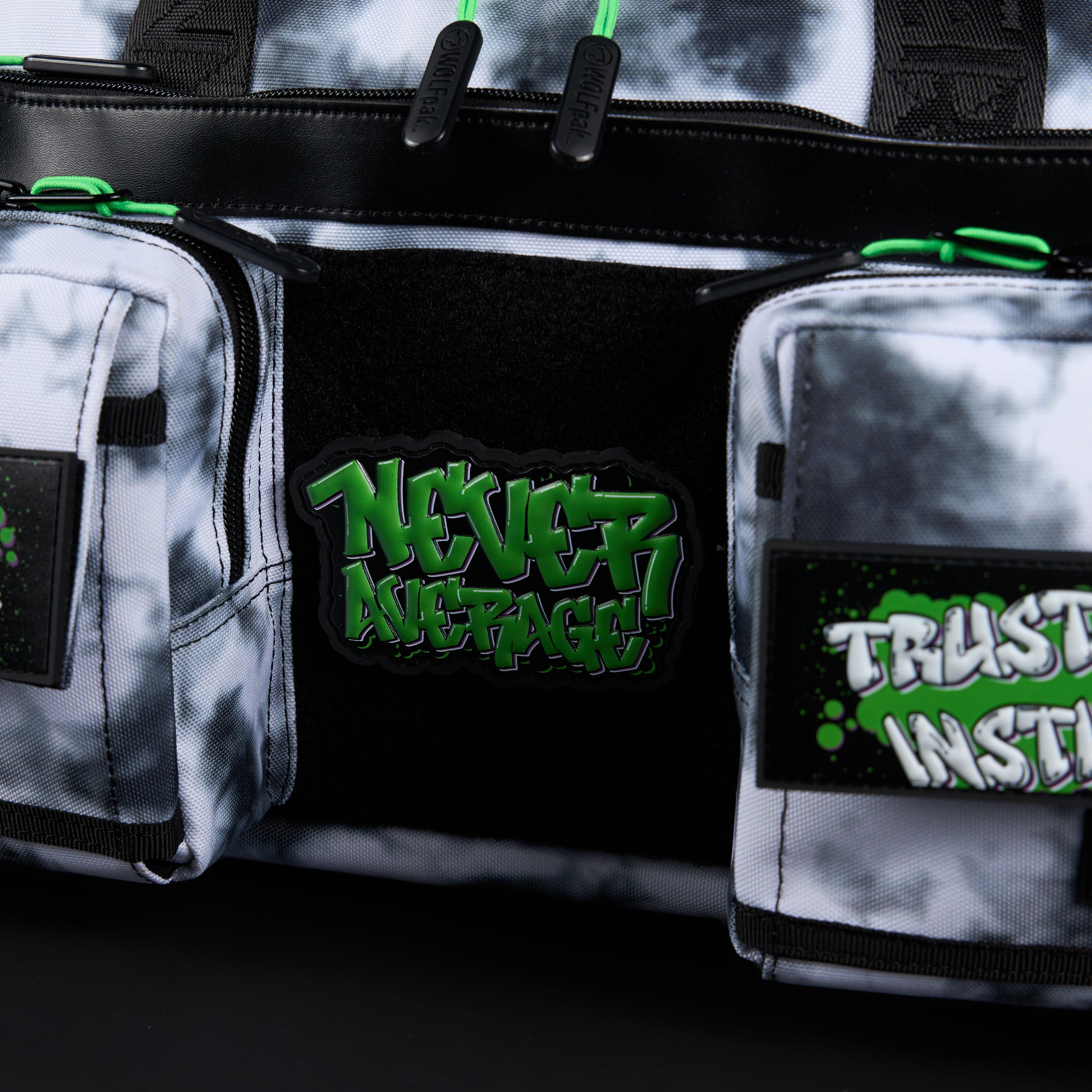 30L Perfect Duffle Bag Graffiti Green