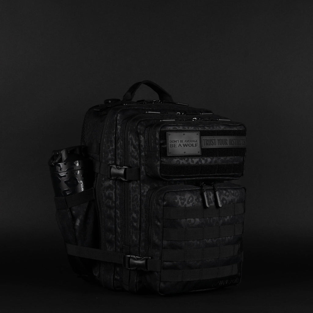 35L Backpack Black Leopard