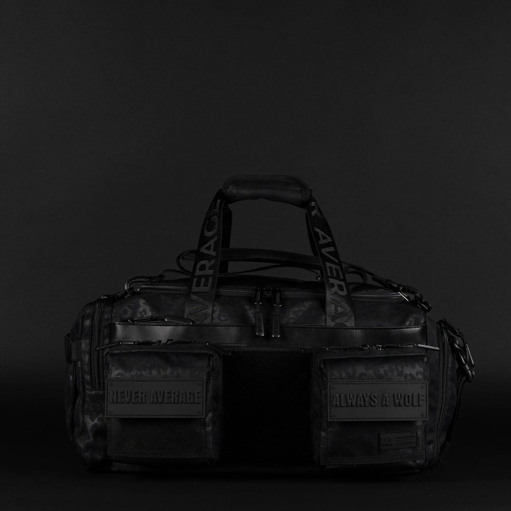 30L Perfect Duffle Bag Black Leopard
