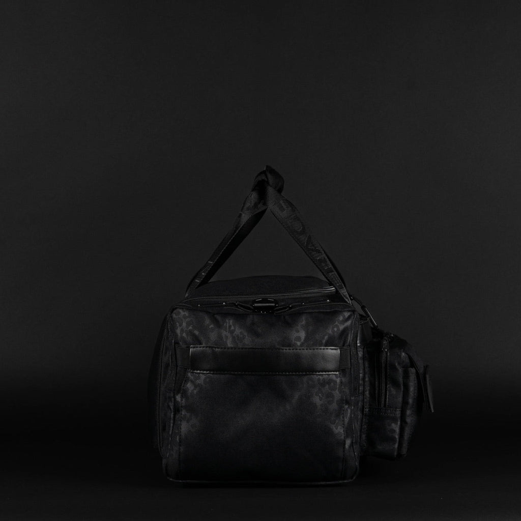 30L Perfect Duffle Bag Black Leopard