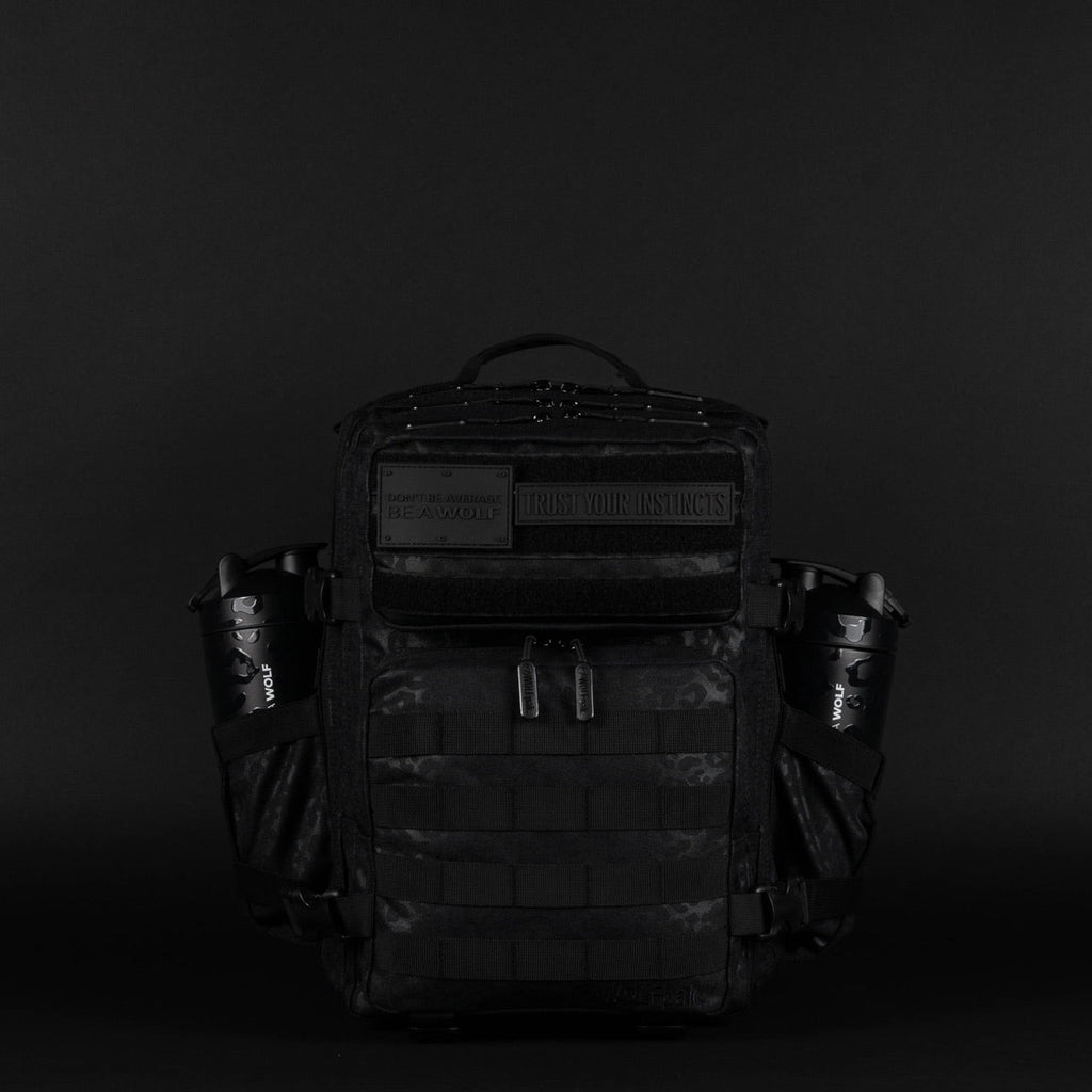 25L Backpack Black Leopard